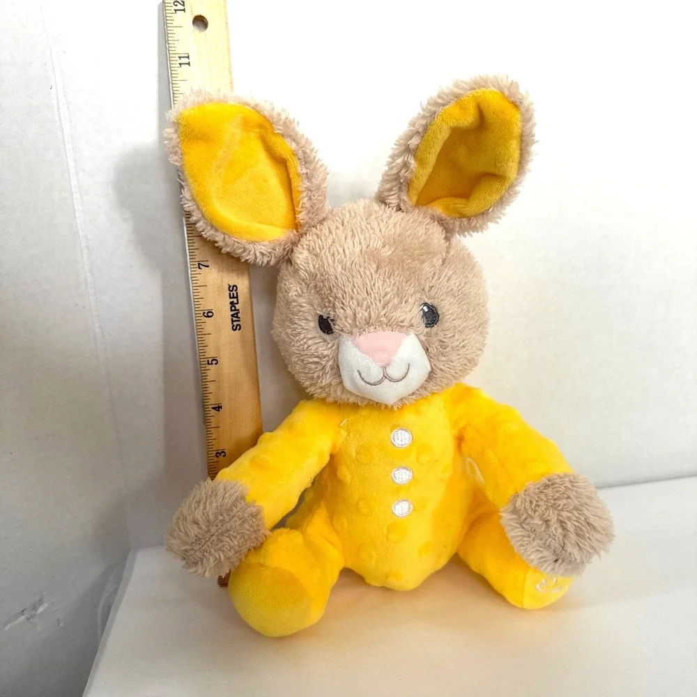 My First Easter Plush Bunny Rabbit Yellow Minky Sherpa Stuffed Animal Holiday